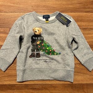 christmas polo bear crew neck